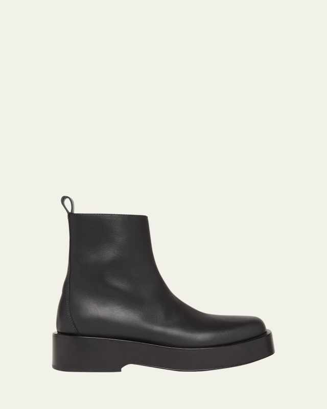 Torino Leather Moto Ankle Boots